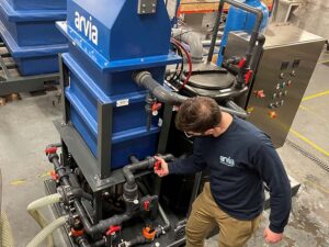 Nyex Rosalox pilot plant with GAC column